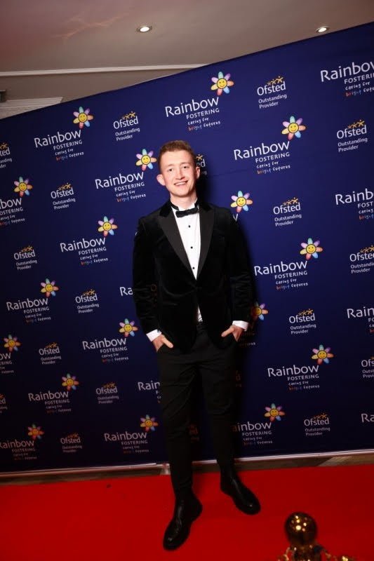 Ben Felton on the red carpet at the Rainbow Fostering Awards