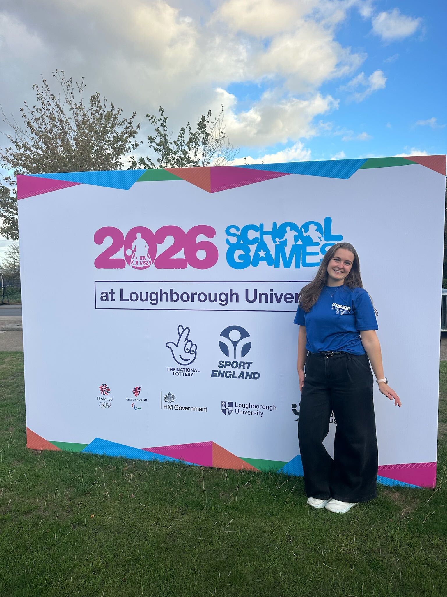 Presenter hosting on stage at the National School Games