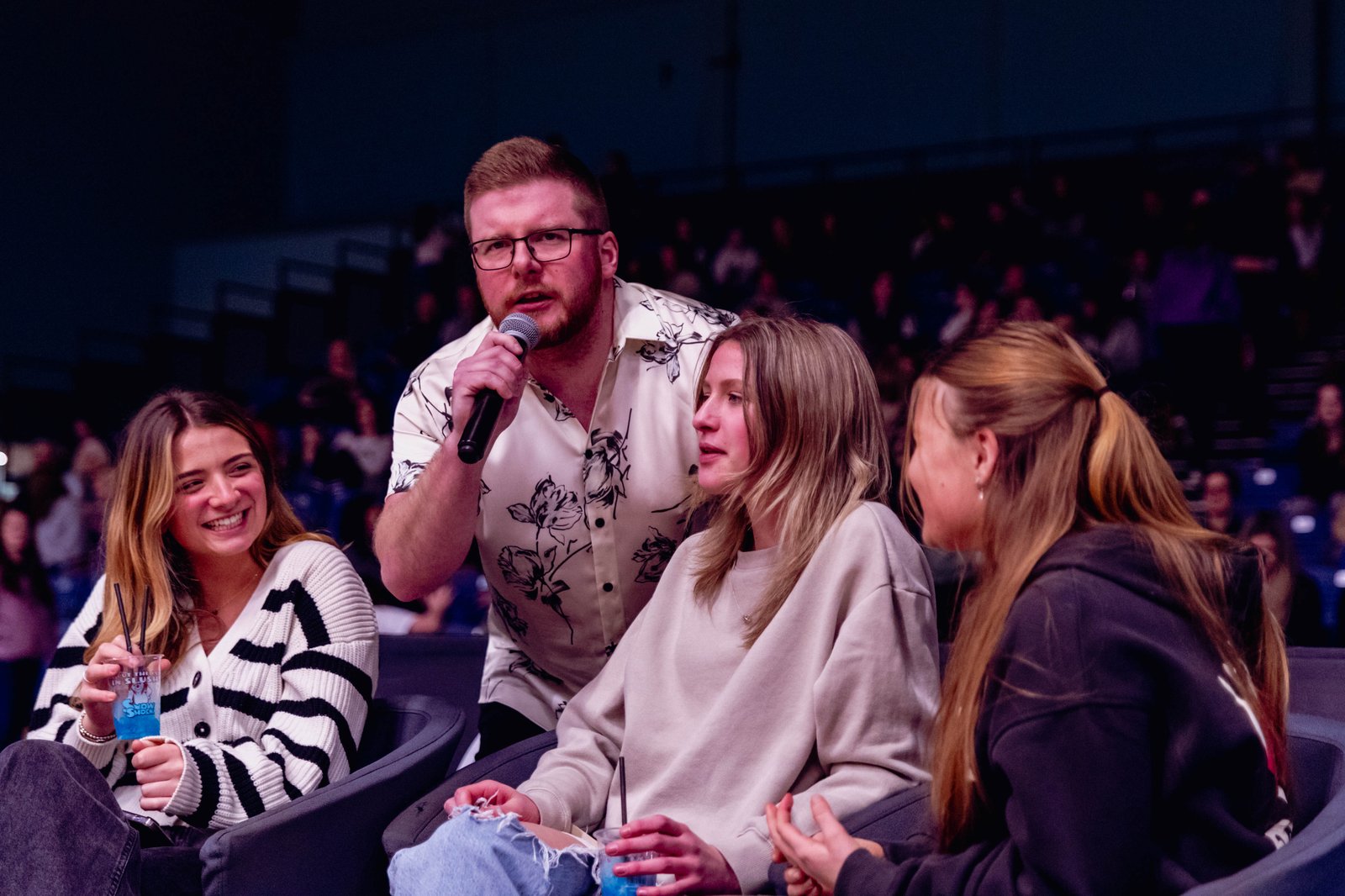 David Wooldridge presenting for England Netball