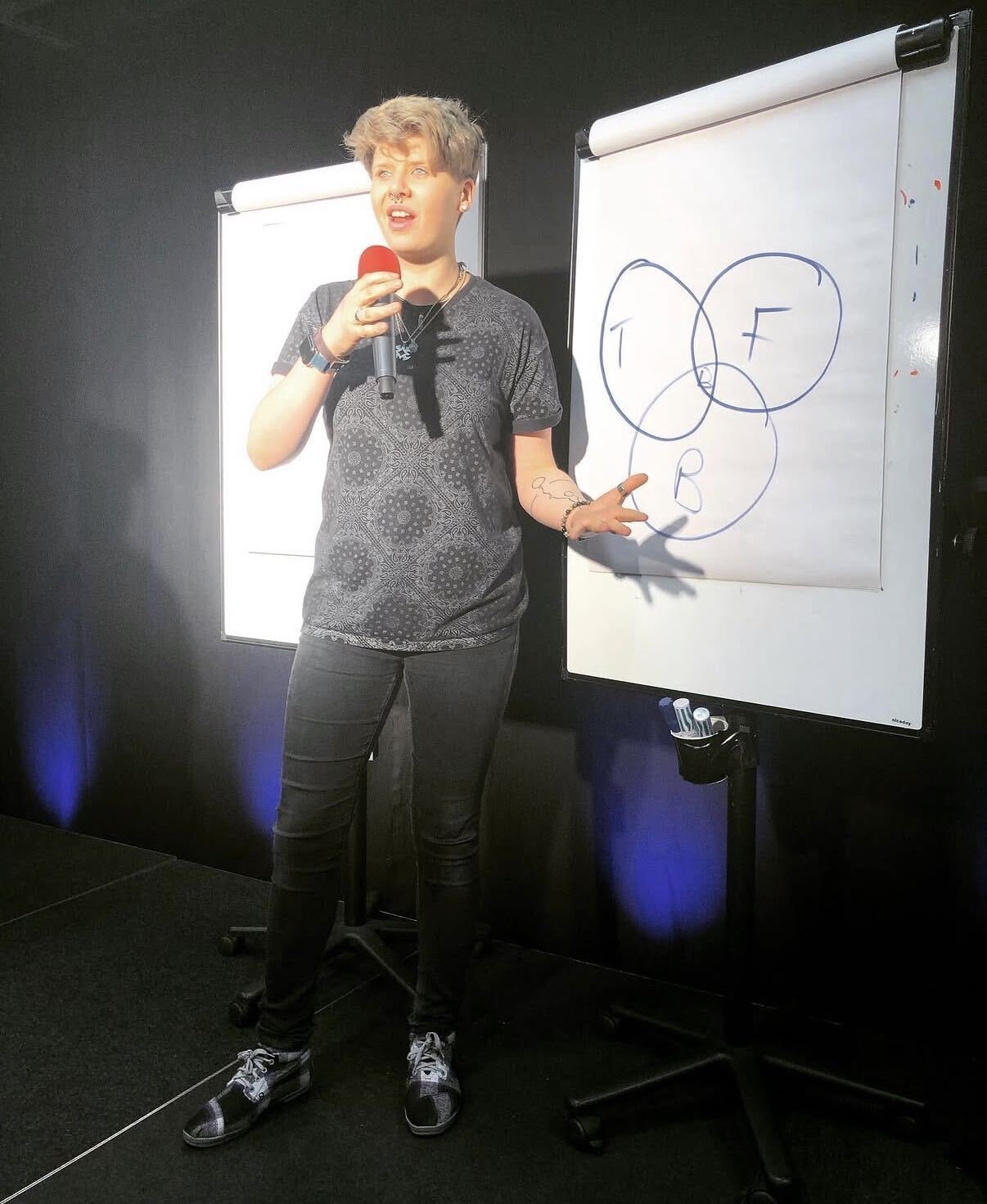 Presenter delivering hands-on training