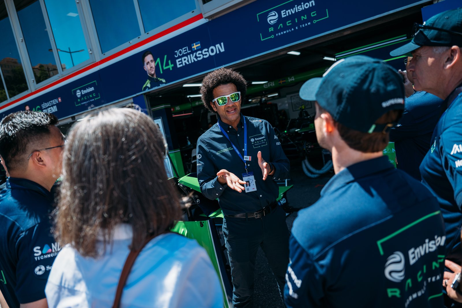 James Sherwood hosting trackside at the Monaco Formula E E-Prix