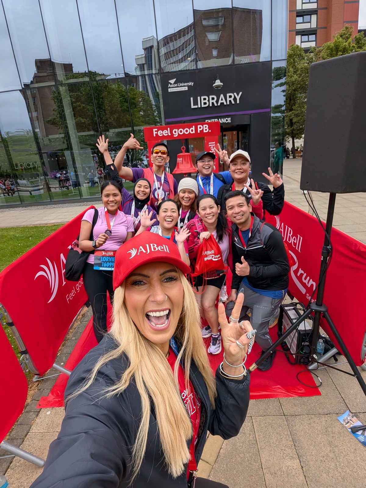 Jenny Scott hosting at the Great Birmingham Run