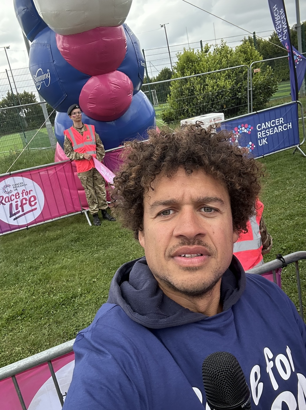 Ollie Pittam hosting for Cancer Research UK's Race for Life